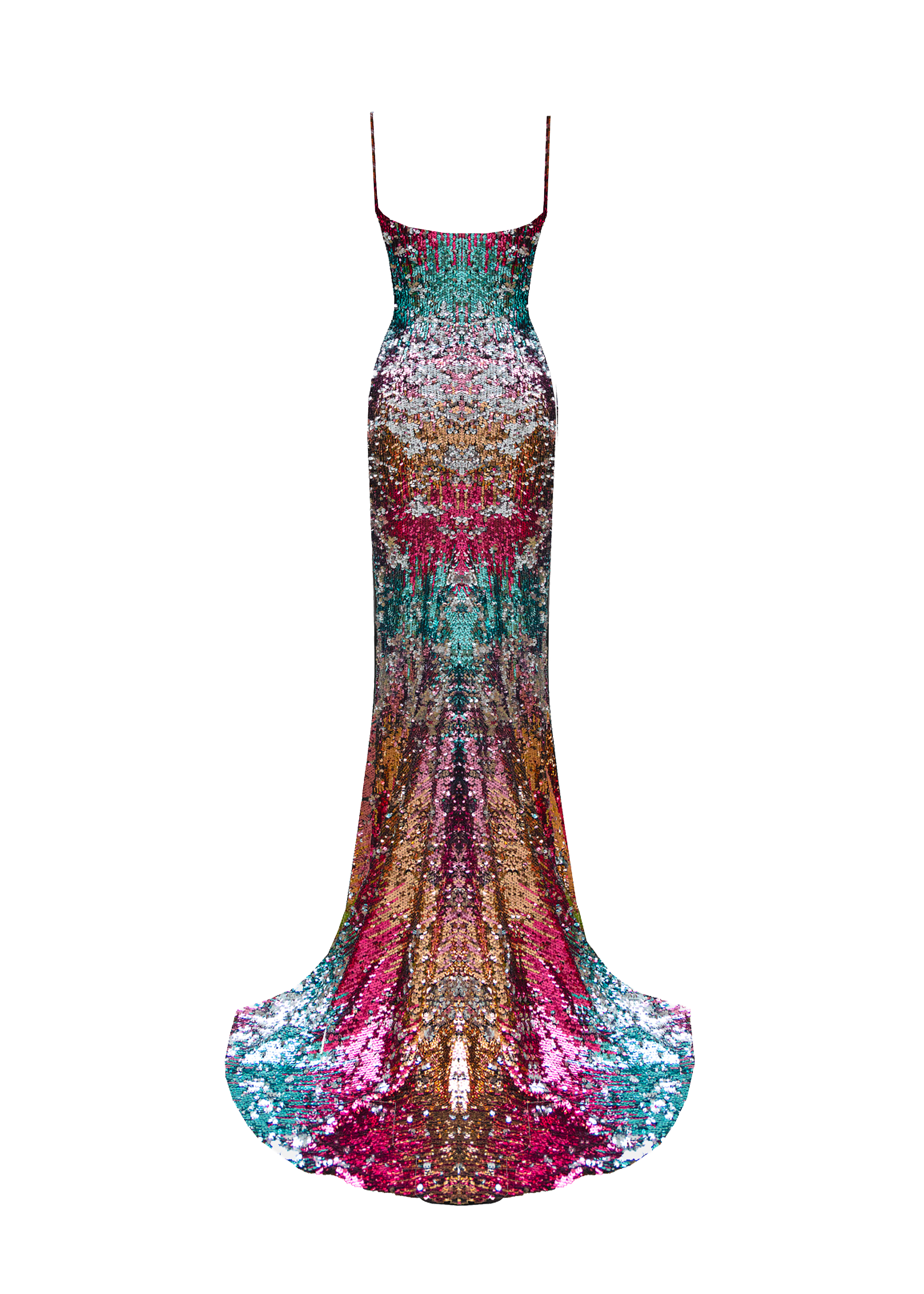 فستان كنزا ماكسي شبكي