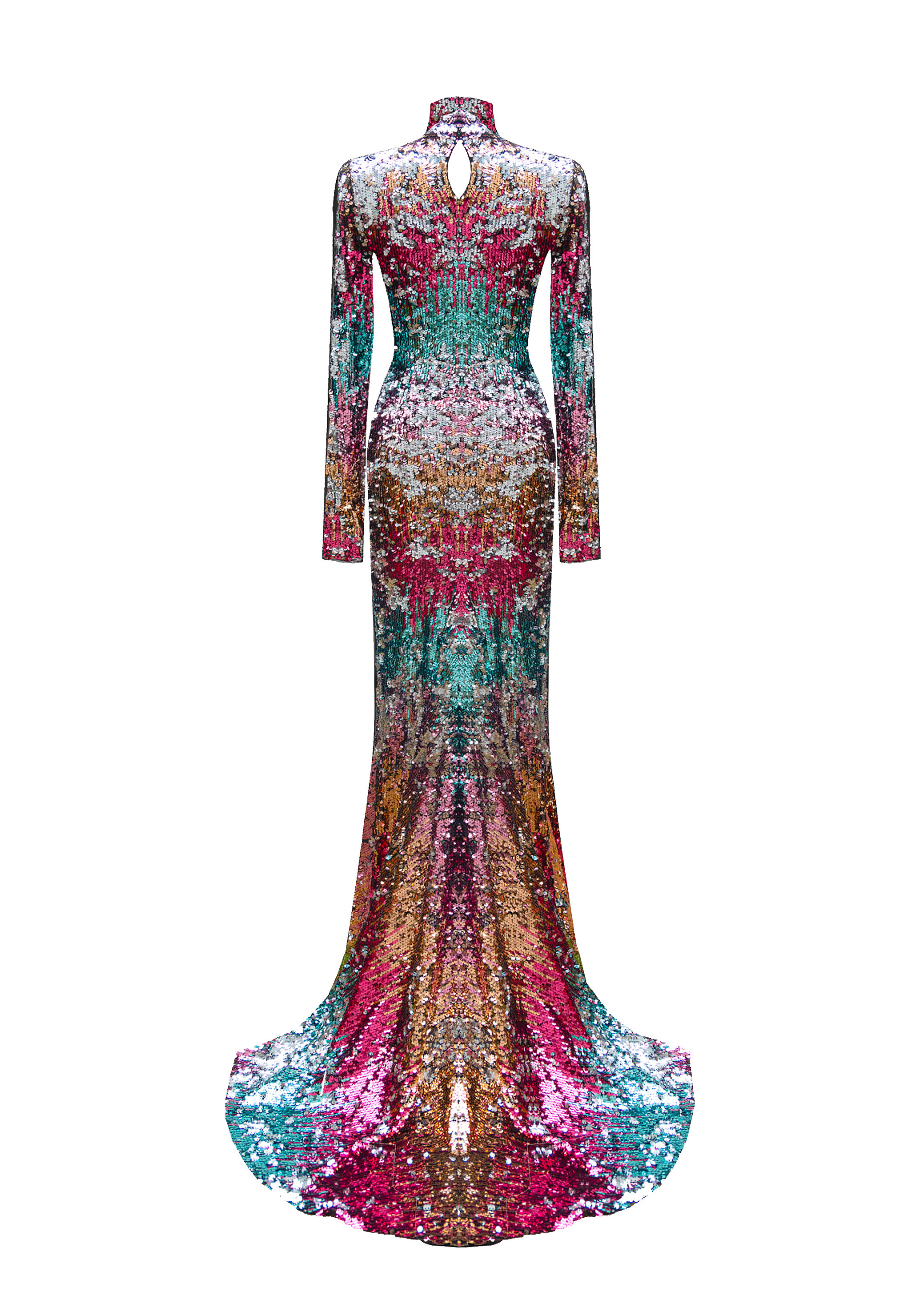 فستان كنزا ماكسي شبكي