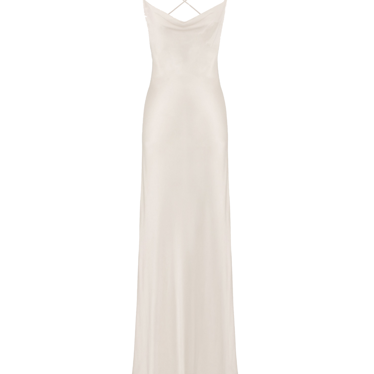 CITADEL MAXI SLIP DRESS 6 / Silk / Alabastrine White