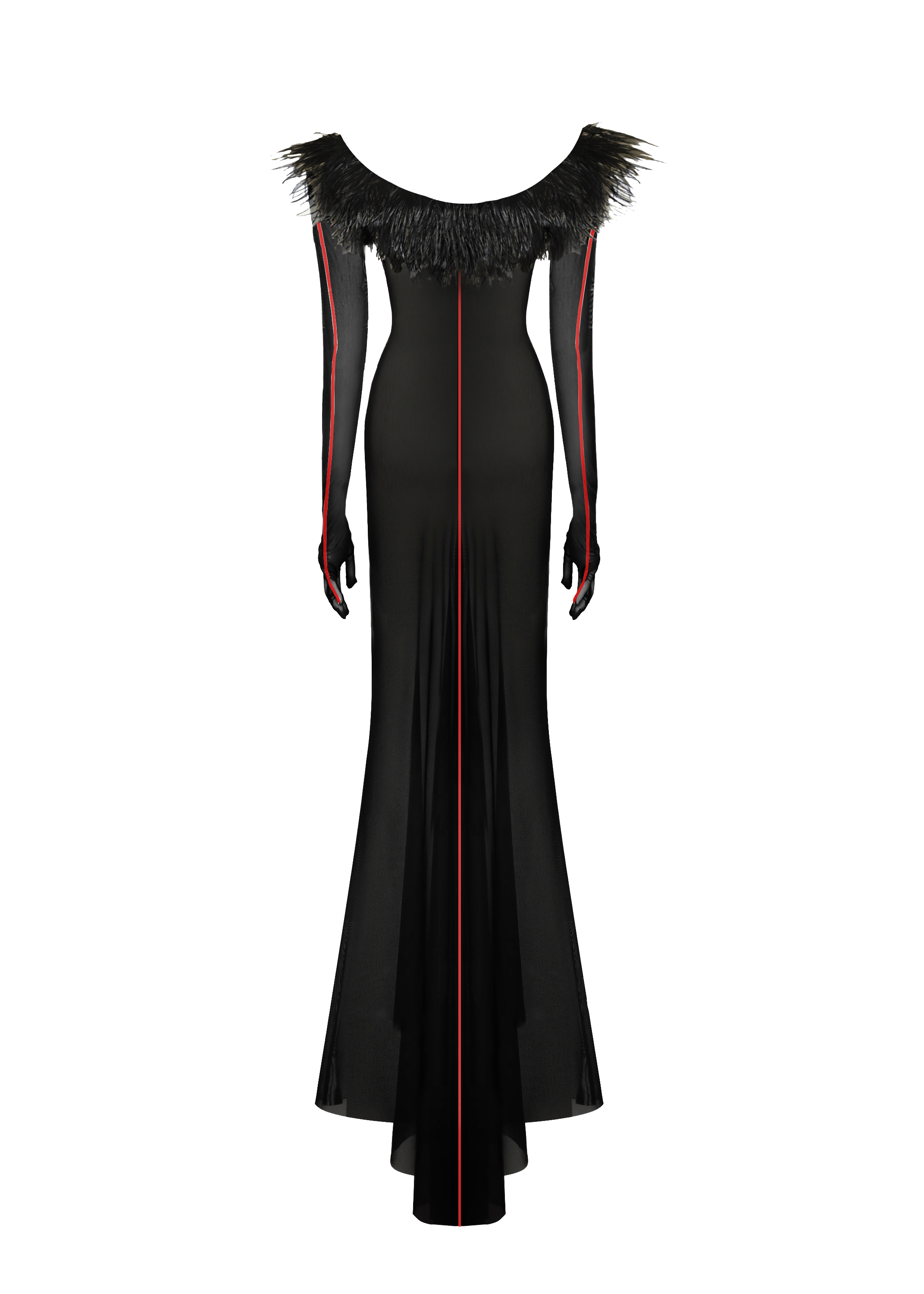 فستان كنزا ماكسي شبكي