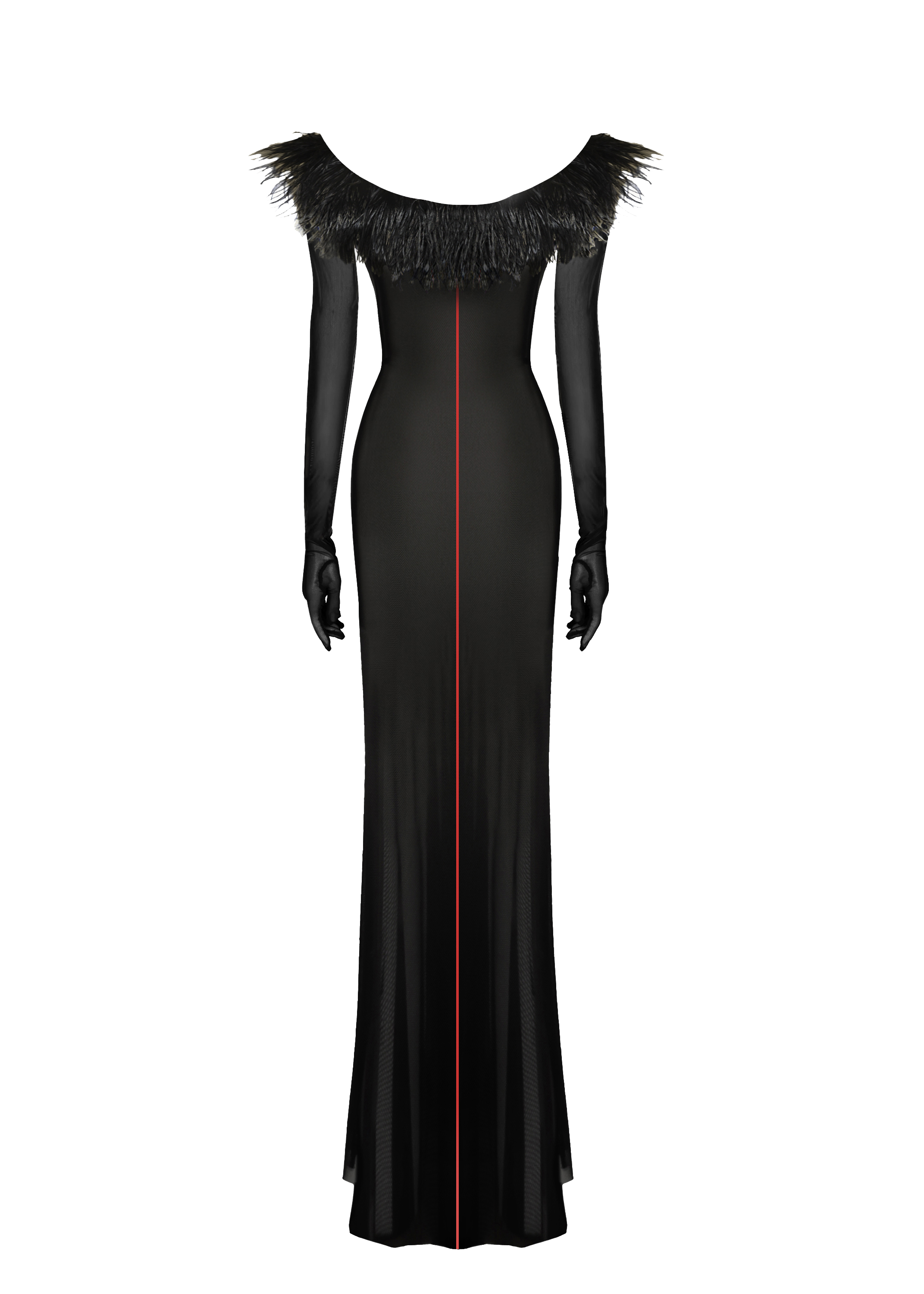 فستان كنزا ماكسي شبكي