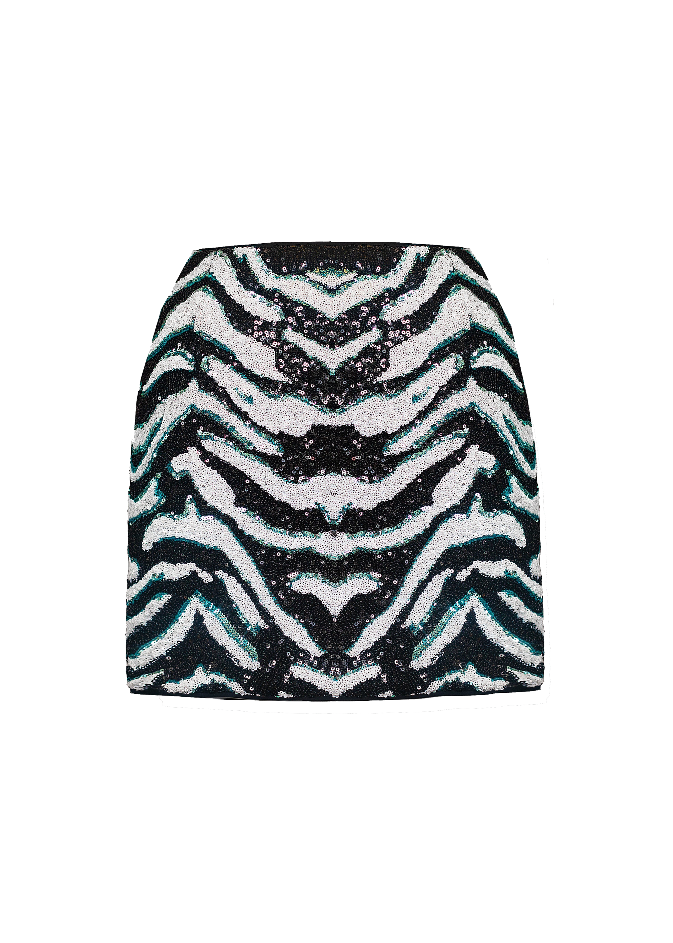 تنورة جيجي الصغيرة بالترتر بطبعة الحمار الوحشي