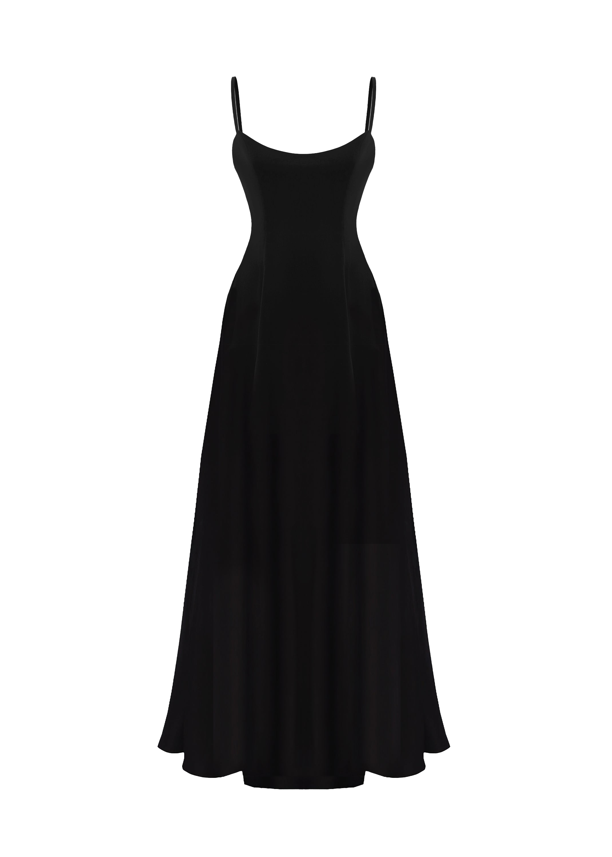 فستان نورا طويل بحزام وظهر مفتوح